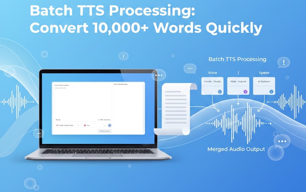 Batch TTS Processing: Convert 10,000+ Words Quickly